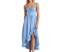 Generisch Costume d'Halloween pour femme - Robe gothique vintage Renaissance - Robe de cosplay - Ourlet irrégulier - Costume de carnaval - Sans manches - Ligne A - Robe à bretelles - Vêtement