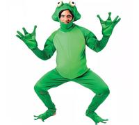 Generisch Costume d'Halloween pour homme - Combinaison pour adulte - Combinaison animal - Avec capuche - Costume de grenouille - Onesie - Costume de carnaval
