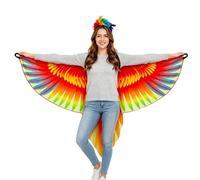Generisch Costume d'oiseau pour adulte, coloré, portable des deux côtés | Déguisement d'ailes d'oiseau pour spectacles sur scène, mascarade, fêtes, vacances et séances photo