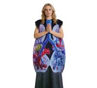 Generisch Costume d'organe - Tenue de cosplay pulmonaire - Tenue de système respiratoire éducatif - Pour et adultes - Pour Halloween, carnaval, mascarades, fêtes, cours scolaires