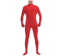 Generisch Costume intégral pour homme - Bodysuit stretch - Costume de cosplay - Carnaval - Déguisement - Bal masqué - Jumpsuit - Costume Slenderman - Bodysuit à visage ouvert - Seconde peau - Body