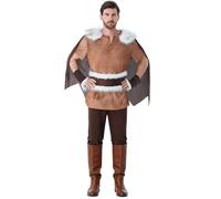 Generisch Costume médiéval pour homme, chevalier, guerrier viking, ensemble complet pour cosplay, scène, festivals, déguisements, événements historiques, fête de la bière, carnaval, fête à thème