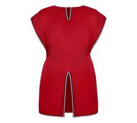 Generisch Costume médiéval Robe de cosplay gothique élégante tenue de fête d'Halloween spectacle sur scène vêtements larping (rouge, L)