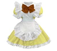 Generisch Costume mignon pour femme, cosplay, Lolita, Halloween, fête de la bière, costume pour femme (jaune, M)