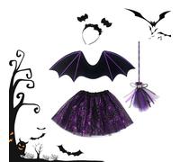 Generisch Costume pour enfant, vêtements d'Halloween | Bandeau ailes en tulle, costume pour fille fête à thème, mascarade pour fêtes costumées, fêtes d'Halloween