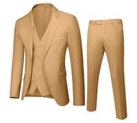 Generisch Costume pour garçon 3 pièces classique coupe ajustée costume de mariage gentleman smoking veste pantalon et gilet costume enfant garçon costumes pour bal anniversaire mariage costumes