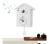 Generisch Coucou décoratif à piles - Horloge à coucou moderne avec bruit d'oiseau - Décoration murale pour salon, chambre à coucher, cuisine