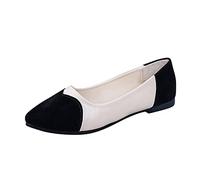 Generisch , Couleurs assorties, amour, pointe basse, dentelle, chaussures plates décontractées pour femme, Noir , 41 EU