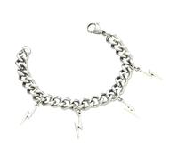Generisch Couleurs Bracelet Cadeau Perlé Bijoux Chain Wrist Bracelets With OT Toggle Clasp Punk Jewelry For Birthday Pour Perles Couple Couleurs Bijoux (Silver, One Size)