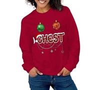 Generisch Couple de Noël Sweat-shirt assorti / J'ai tout ce que je veux pour Noël Chemise/Homme Femme Pull de Noël Une pièce Pyjama Femme Sans, rouge, XL