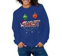 Generisch Couple de Noël Sweat-shirt assorti / J'ai tout ce que je veux pour Noël Chemise/Homme Femme Pull de Noël Une pièce Pyjama Femme Sans, bleu, XL