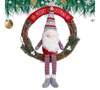 Generisch Couronne de porte lutin - Décoration artificielle de Noël - Décoration festive exquise pour l'intérieur et l'extérieur - Guirlande murale de fenêtre pour amoureux, amis