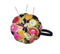 Generisch coussin à aiguilles, coussin d'aiguilles de poignet, porte-épingles à main en forme de | Coussin à épingles avec motif floral et bande élastique pour couture et matelassage