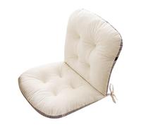 Generisch Coussin de chaise à bascule antidérapant avec bandes de fixation, confort d'assise doux, housse amovible, dossier haut, universel, pour voiture, beige, 38 x 45 x 42 cm