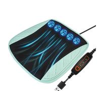 Generisch Coussin de siège rafraîchissant ventilé pour voiture - Coussin de refroidissement ventilé avant siège avant - Prise USB avec 8 ventilateurs - Filet en soie calme pour temps chaud - Pour