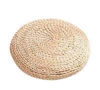 Generisch Coussin de Sol en Tatami - Rond - en Paille - avec de Soie à l'intérieur - Accessoire de Maison - pour Adultes et - Chambre à Coucher