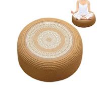 Generisch Coussin de sol japonais - Coussin de siège rond en paille | Tatami épais tissé à la main respirant pour yoga zen décoration de maison
