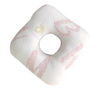 Generisch Coussin d'oreille en mousse à mémoire de forme - 28 x 28 x 7 cm - Avec trou d'oreille - Pour la sieste, les voyages, la maison, le lit, l'avion, la voiture, le lieu de travail