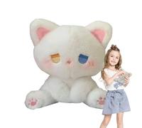 Generisch Coussin doudou chat - Coussin interactif doux pour la peau avec expressions faciales émotionnelles pour les , la famille et les adolescents