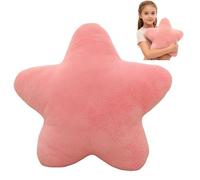 Generisch Coussin douillet en peluche pour enfant - En forme d'étoile - Doux et moelleux - Coussin décoratif pour canapé - Pour chambre d'enfant et chambre à coucher - Rose - 50 cm