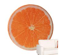Generisch Coussin en forme de fruits - 35 cm - Rond en tissu 3D - Kiwi-orange pastèque - Coussin décoratif doux - Coussin de canapé pour enfants, maison, salle de classe, salon