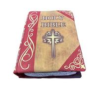 Generisch Coussin en peluche en forme de livre biblique sacré - Coussin de la Bible sacrée | S'ouvre pour révéler des versets bibliques - Peluche douce | Jouets en peluche du livre des Saintes Bibles