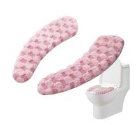 Generisch Coussinets de Housse de siège de Toilette, Coussin Peluche épais, Lavable, Autocollant, antidérapant, Doux et Lavable avec ventouses pour Salle de Bain, dortoir, Appartement