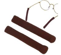 Generisch Coussinets d'oreille pour lunettes - Manches en laine tricotées - Support de lunettes antidérapant - Coussinets de bras de lunettes souples pour enfants et adultes - Housses de soutien