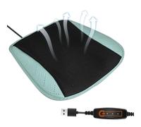 Generisch Coussins de siège rafraîchissants pour voiture - Coussin de siège de voiture - Housse ventilée - Coussin USB à 3 niveaux - Tapis en tissu de soie pour les journées chaudes, les longs trajets