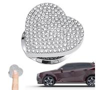 Generisch Couvercle de bouton de démarrage et d'arrêt du moteur | Autocollant de démarrage push-start à strass pour voiture, accessoire intérieur de voiture, couverture en forme de cœur pour démarrage