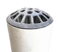 Generisch Couvercle de grille d'écoulement | Filtre d'évacuation de sol en fonte | Couvercle de gouttière ronde | Grille de drainage robuste pour cour, jardin, balcon, cave, pelouse, toit plat