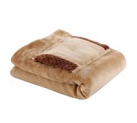 Generisch Couverture chauffante USB en flanelle douce pour voyage, portable, avec fonction chauffante, pour camping, voiture, couverture douillette comme cadeau pour grand-mère en hiver (marron, A)