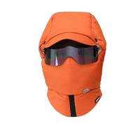 Generisch Couverture complète pour l'équitation en plein air avec lunettes intégrées Bonnet thermique épais comme équipement d'hiver pour femmes et hommes lors d'activités froides (orange, A)