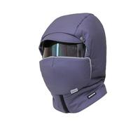 Generisch Couverture complète pour l'équitation en plein air avec lunettes intégrées Bonnet thermique épais comme équipement d'hiver pour femmes hommes lors d'activités froides (gris, A)