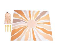 Generisch Couverture de plage - 2,1 m x lumière du soleil - Grande couverture de pique-nique imperméable - Accessoire de camping léger et pliable à séchage rapide pour homme et femme