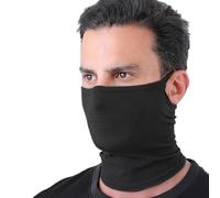 Generisch Couverture de visage de pêche, grille de cou, bandana d'extérieur avec nœuds d'oreille, écharpe de protection solaire, bandana respirant coupe-vent pour l'alpinisme, Noir , Siehe