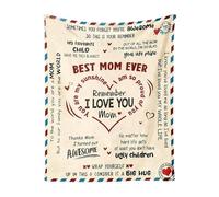 Generisch Couverture pour maman - Meilleure maman du monde - En tissu moelleux doux - Pour voyage, anniversaire, salon, chambre à coucher, camping