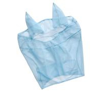 Generisch Couvre-visage pour chevaux, maille | Couvre-chef complet, ouverture nasale exposée, utilisation en osier bleu clair pour le toilettage des chevaux par climat