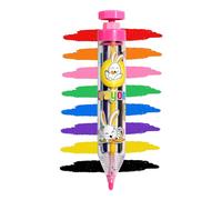 Generisch Craie de peinture lavable pour enfants - Crayon de dessin d'art doux - Crayons rétractables pour enfants - Pour les déplacements, l'école, la maison, la maternelle, l'intérieur