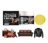 Generisch Crème d'entretien pour cuir - 120 g - Crème pour réparer les meubles - Pour canapé, fauteuil, tête de lit, sièges de voiture, sacs, vestes, bottes, chaussures