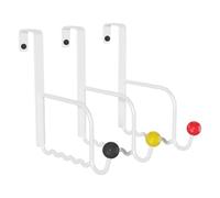 Generisch Crochet de porte - Crochet de porte | 3 x Porte-serviettes ronds colorés en perles Crochets à vêtements, étagères de rangement derrière porte Chapeau créatif et cintre portable pour chapeaux