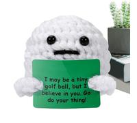 Generisch Crochet positif - Compagnon de balle de golf au crochet - Soutien émotionnel - Doudou et jeu de motivation pour le bureau, la chambre d'étudiant, l'école, Noël, la Saint-Valentin