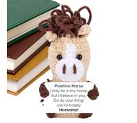 Generisch Crochet positif - Décoration tricotée mignonne et amusante - Animal Amigurumi - Pour Noël, anniversaire, pendaison de crémaillère, chambre, famille, ami, collègue