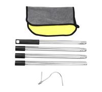 Generisch Crochet pour skimmer de piscine - Crochet de nettoyage ergonomique - Panier à skimmer en acier inoxydable - Outil de recyclage pour jardin, terrasse et extérieur
