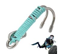 Generisch Crochet récif de plongée - Double crochet de plongée en acier inoxydable avec équipement de sécurité pour la photographie sous-marine, la plongée dans les grottes et les courants