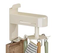 Generisch Crochets de cuisine pratiques - Organisateur de rangement de cuisine mural - Crochet de cuisine rotatif sans perçage - Solution de suspension pratique pour cuillères, planches à découper