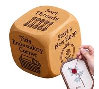 Generisch Cube de broderie - Outil de couture gravé à la main | Cube de décision de quilter avec tâches de matelassage | Pour la maison, les voyages, l'atelier, les œuvres d'art, les classes, les