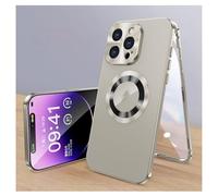 Generisch Cubiccredit Phone Case, Cubiccredit Double-Sided Magnetic Phone Case, Fully Enclosed Glass Buckle Design, for iPhone 11/12/13/14/15/16 Series (Titanium Alloy,for 12promax)