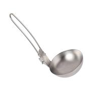 Generisch Cuillère à soupe Ladle en acier inoxydable - Cuillère avec long manche - Louche à soupe - Ustensiles de cuisine d'extérieur - Outils de cuisine de voyage pour le camping - Comme il est