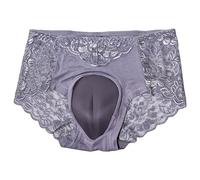 Generisch Culotte de taille pour le ventre - Sous-vêtements transgenres - Trans Shaping - Pantalon transgenre - Culotte - Culotte de voyage, gris, XXL